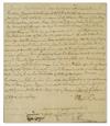 HENRY, PATRICK. Autograph Document Signed, P. Henry, four times,